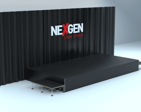 Portable stage backdrop system made in the UK by NexGen Staging - Sheffield