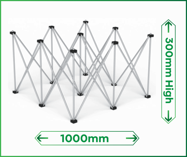 Conductor Podium - Speaker podium, camera podium. This stage podium package offers a very quick setup podium to elevate your conductor, camera equipment, single speaker, or musician. Takes 30 seconds to assemble. Comes in tough top or carpet finish and 300mm riser. No locks or keys. Watch the Video! Add 4m of  Valance Skirting for 300mm or approx 1ft tall podium