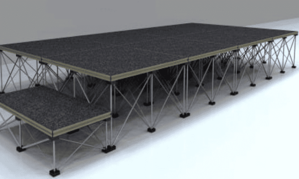 NexGen SteelCity Modules - (4×2m Stage Package) Choose Any Surface and any height combo. A medium‑sized, professional staging solution with magnetic simplicity and Sheffield‑engineered strength. Fast magnetic assembly: 8 super‑fast magnetic connection deck panel modules  — no locks, no tools, no fuss. Package contents: (8) 1×1m SteelCity deck platforms with risers at your choice of