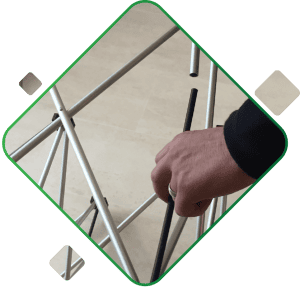 replace parts on staging legs.