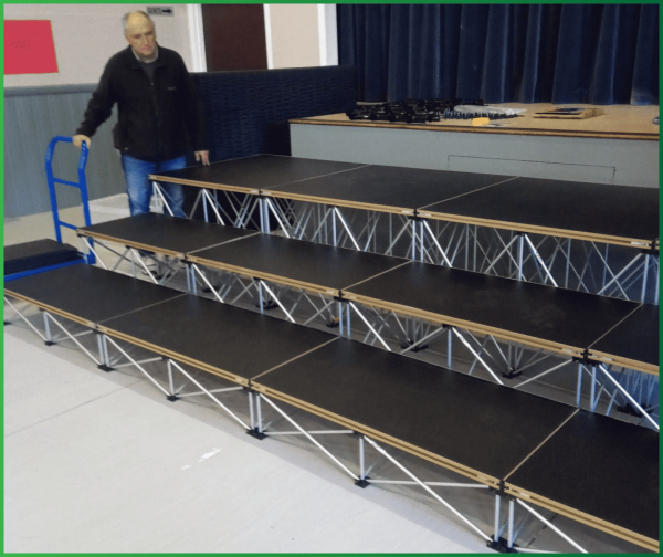 NexGen Platinum Riser Straps - Velcro These velcro straps are used to connect riser legs of differing heights. Slip around the riser leg poles in seconds to attached staging modules, for added security. If they are lost simply order online when ordering your parts shopping list. I always keep a small selection of spare parts
