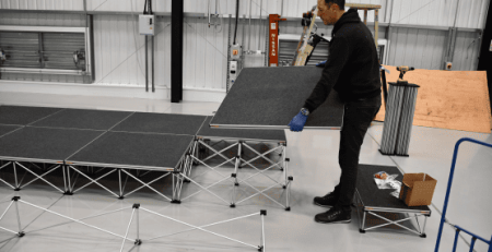 portable stage - deck platforms and riser legs