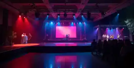Compact stage designs for events