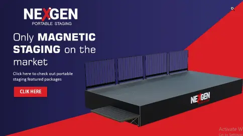 Lightweight Portable Stage by NexGen Staging Limited for easy event setup