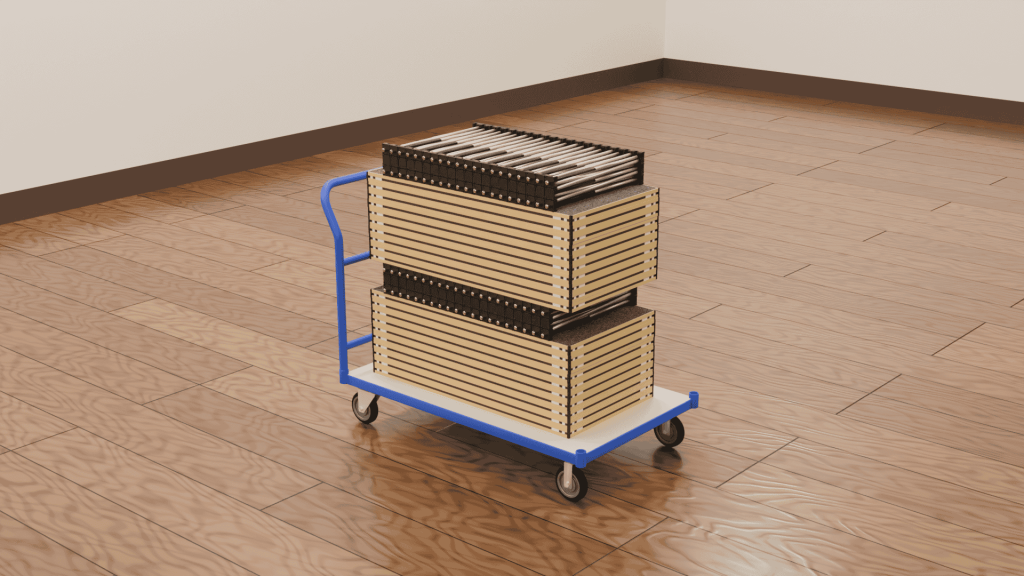 1mx052_trolley - NexGen Portable Staging & Dancefloors Introduction: More Than Just Packing It Away Storing a portable stage isn’t as simple as stacking it in a corner. Without proper care, what saves you time today can cost you in repairs tomorrow. Whether you're organizing gear for a school, church, event venue, or touring production, smart storage can save you both space and