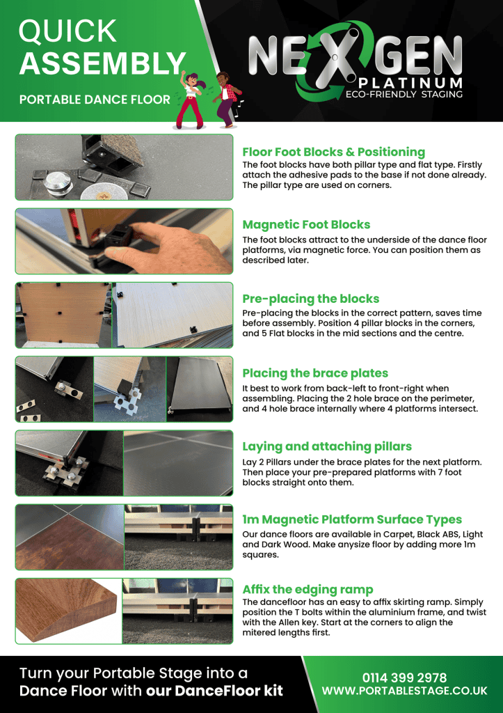 nexgen dance floor assembly guide