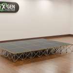 4x3m stage Any Surface + Any Height 430mm high - Consists of 12x Super fast Magnetic Platforms & Risers