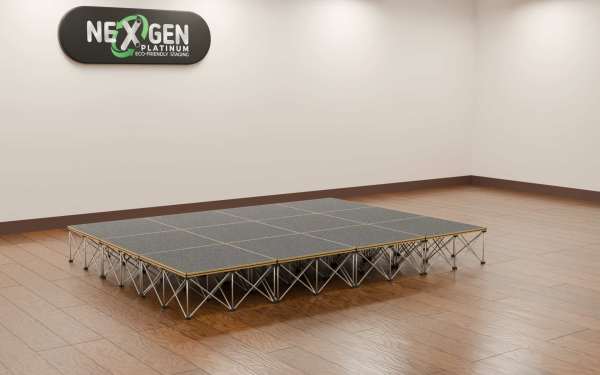 NexGen SteelCity Modules - (4×3m Stage Package) Choose Any Surface and any height combo.A medium‑sized, professional staging solution with magnetic simplicity and Sheffield‑engineered strength.Fast magnetic assembly: 12 super‑fast magnetic connection deck panel modules  — no locks, no tools, no fuss.Package contents: (12) 1×1m SteelCity deck platforms with risers at your choice of height.Finish options: Choose 4x3m stage Any Surface + Any Height 430mm high - Consists of 12x Super fast Magnetic Platforms & Risers