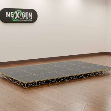 5x3m stage Any Surface + Any Height 230mm high - Consists of 15x Super fast Magnetic Platforms & Risers