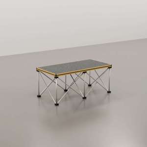 single_1x052m_400high_side - NexGen Portable Staging & Dancefloors NexGen SteelCity Range Module 1m x 520mm. Stage deck platform and any height riser combo.